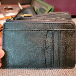 (INTERNAL USE ONLY) LD NOV 1 FOSSIL [ROW 1] ZIP CARD CASE BLACK