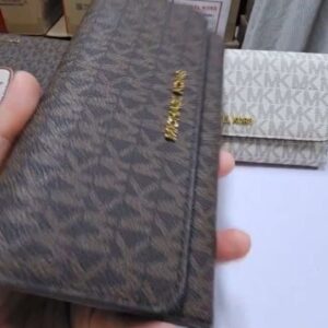 (INTERNAL USE ONLY) LD APR 17 MK SLIM WALLET  SIGN BROWN