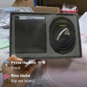 (INTERNAL USE ONLY) LD MAY 15 FOSSIL BETL+ WALLET SET BLACK