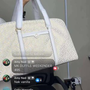 INTERNAL USE ONLY) LD MAY 22 MK DUFFLE WEEKENDER VANILLA GOLD