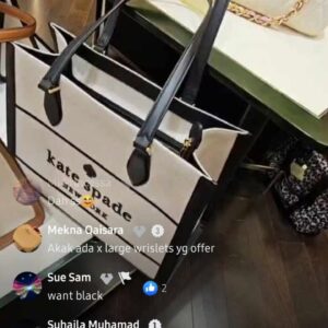 (INTERNAL USE ONLY) LD MAY 5 (CLEARANCE) KS ELLIE CANVAS LG TOTE BLACK