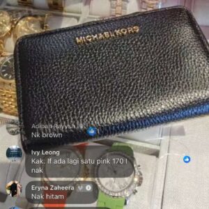 (INTERNAL USE ONLY) LD MAY 3 [CLEARANCE] MK ZIP AROUND SMALL WALLET BUTIK BLACK