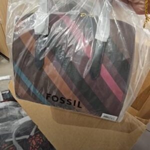 (INTERNAL USE ONLY) LD MAY 16 [CLEARANCE] FOSSIL SYDNEY SATCHEL BLACK STRIPED MULTI