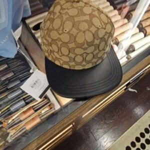 (INTERNAL USE ONLY) LD JUNE 5 COACH FLAT BRIM HAT SIG KHAKI/BLACK [CW764]