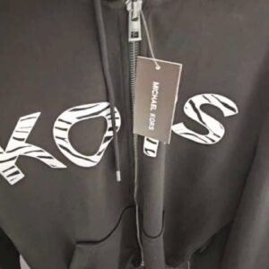 (INTERNAL USE ONLY) LD MAY 22 [CLEARANCE] MK ZIP HOODIE [KORS] BLACK