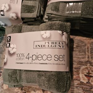 (INTERNAL USE ONLY) LD MAY 28 4PCS SET (2 HAND TOWEL, 2 WASHCLOTHS) GREEN