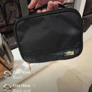 (INTERNAL USE ONLY) LD NOV 14 TUMI TRAVEL POUCH BLACK/GOLD