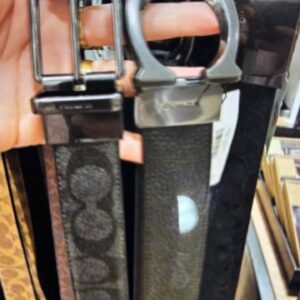 (INTERNAL USE ONLY) LD NOV 19 COACH MEN’S BELT CLASSIC BUCKLE SIGN BLACK