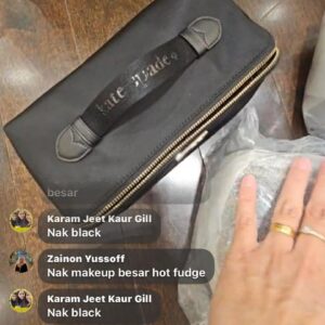 (INTERNAL USE ONLY) LD NOV 25 KS CARTER NYLON LG TRAVEL COSMETIC POUCH BLACK