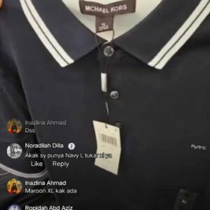 (INTERNAL USE ONLY) LD DEC 8 MK MEN’S POLO T-SHIRT MIDNIGHT BLUE/WHITE