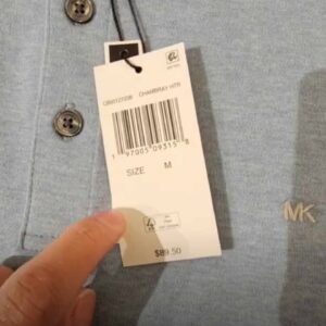 (INTERNAL USE ONLY) LD DEC 8 MK MEN’S POLO T-SHIRT LT BLUE/WHITE