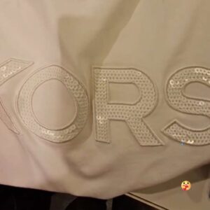 (INTERNAL USE ONLY) LD DEC 8 MK ‘KORS’ SEQUINED ROUND NECK T-SHIRT WHITE