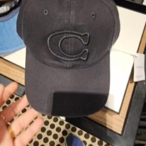 (INTERNAL USE ONLY) LD DEC 10 COACH MEN CAP ‘C’ PATCH DENIM BLACK