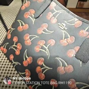 (INTERNAL USE ONLY) LD DEC 10 COACH CITY TOTE CHERRY PRINTED BLACK