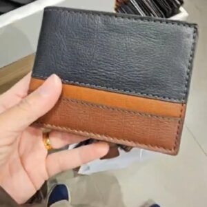 (INTERNAL USE ONLY) LD DEC 12 FOSSIL MEN WALLET ADA COIN STRIPED COLORBLOCK BLACK