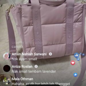 (INTERNAL USE ONLY) LD DEC 13 KS KIP TOTE SMALL NYLON QUILTED LAVENDER