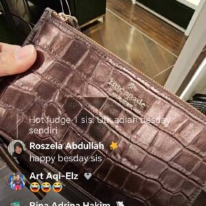 (INTERNAL USE ONLY) LD DEC 19 KS WRISTLET METALLIC CROC HOT FUDGE