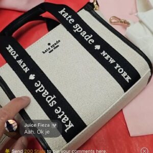 (INTERNAL USE ONLY) LD DEC 19 KS KIP CANVAS TOTE MINI NATURAL MULTI (CREAM/BLACK STRAP CANVAS)