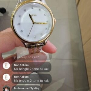 (INTERNAL USE ONLY) LD NOV 26 FOSSIL WATCH MUKA DIAMOND CUT TALI TWO TONED SILVER/GOLD [BQ3864]