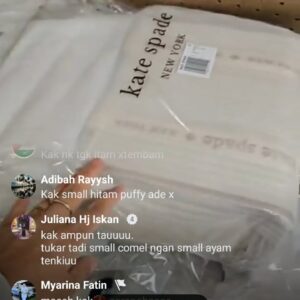 (INTERNAL USE ONLY) LD DEC 13 KS KIP TOTE SMALL JACQUARD BROWN/CREAM