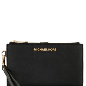 (INTERNAL USE ONLY) DEC 22 MK DOUBLE ZIP WALLET SL BLACK/GOLD HW